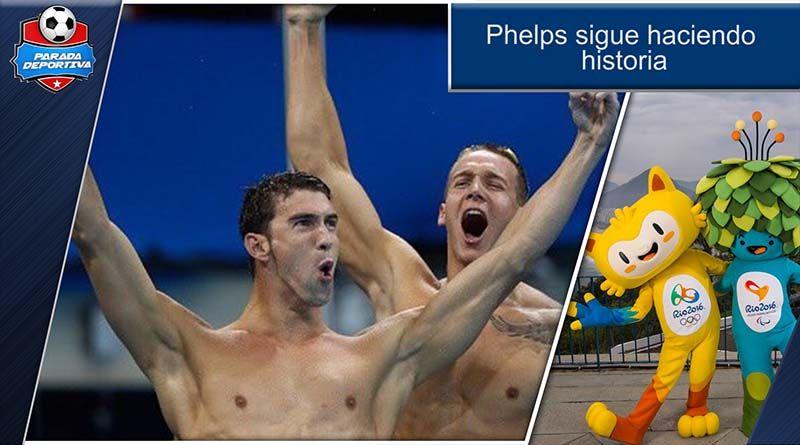 Phelps festeja el oro en Río 2016