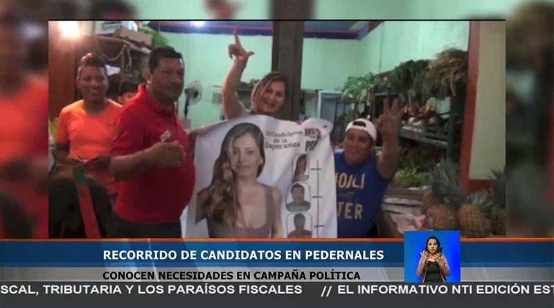 Candidatos a asambleístas por Sociedad Patriótica visitaron Pedernales