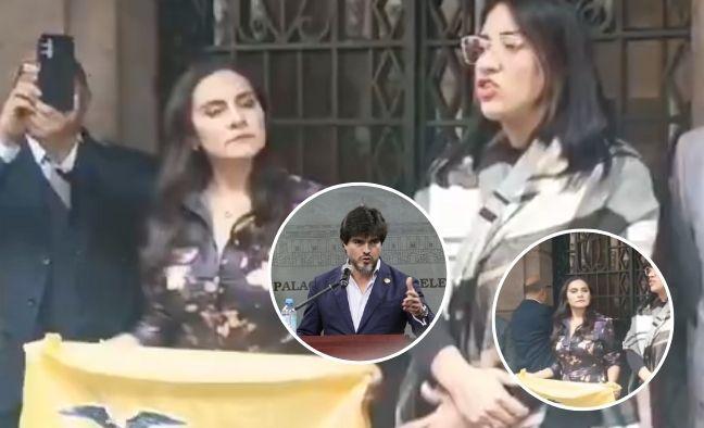 Imagen de la noticia: «Abran la puerta, se los ordena su Vicepresidenta del Ecuador»: Verónica Abad exige retomar su cargo