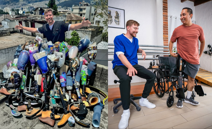 Imagen de la noticia: MrBeast cambia la vida de 2 mil personas con prótesis que les permitan volver a caminar