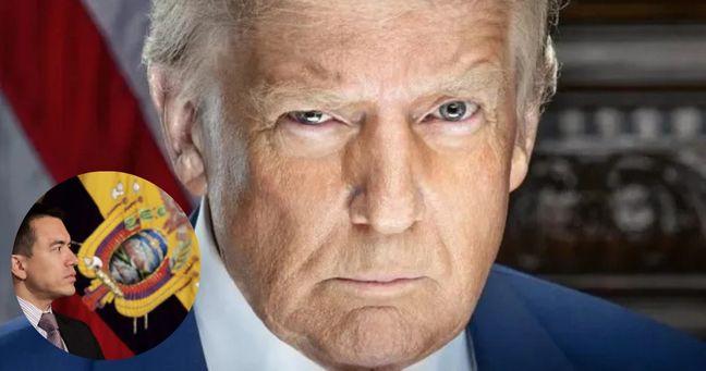 Imagen de la noticia: Polémica por la foto oficial de Donald Trump y la asistencia de Daniel Noboa a su posesión