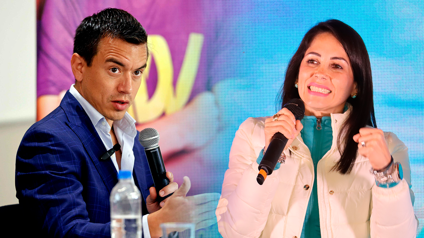 Imagen de la noticia: ¡Solo 2.19 puntos de diferencia! Noboa (45.38%) y González (43.19%) en una reñida batalla electoral según el CNE