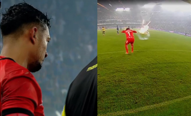 Cohetes, bengalas y partido suspendido: esto dejó el Clásico del Astillero en el Capwell