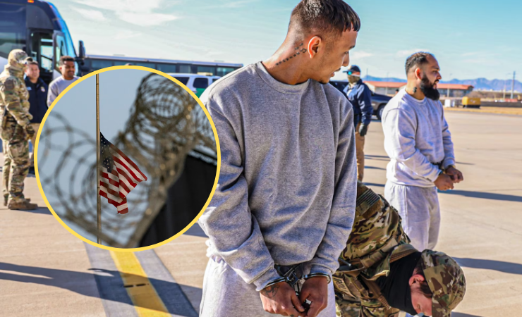 Imagen de la noticia: Aterriza en Guantánamo el primer vuelo con inmigrantes deportados, todos con antecedentes criminales