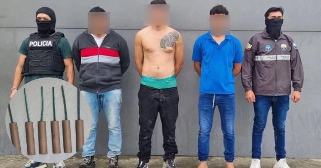 Imagen de la noticia: Detienen a tres presuntos extorsionadores con explosivos en Manta, Manabí