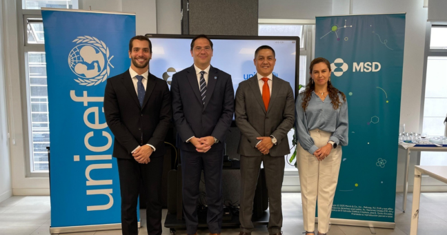 MSD y UNICEF unieron esfuerzos para promover la salud materno-infantil en Ecuador