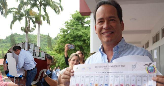 Imagen de la noticia: Henry Cucalón votó en Guayaquil y llama a elegir con libertad