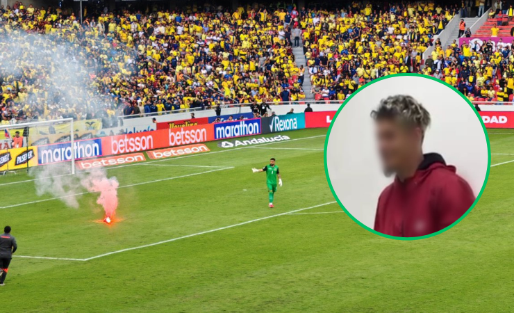 Prisión y multa económica para un hincha venezolano por lanzar bengala en el partido ante Ecuador