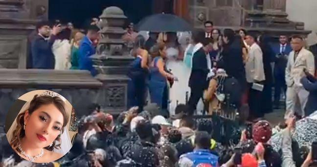 Se casó en Carnaval y terminó empapada en espuma: El video que se volvió viral