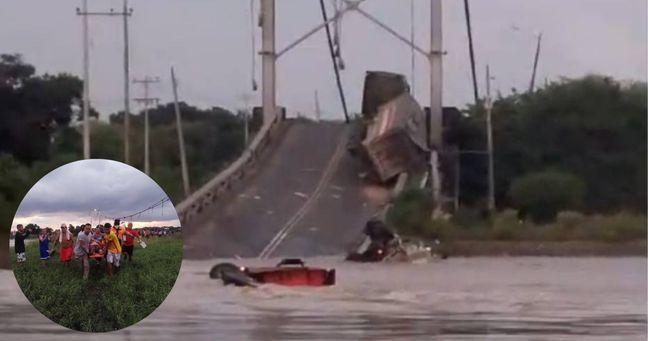 Imagen de la noticia: Emergencia en Daule: puente colapsa y vehículos quedan atrapados