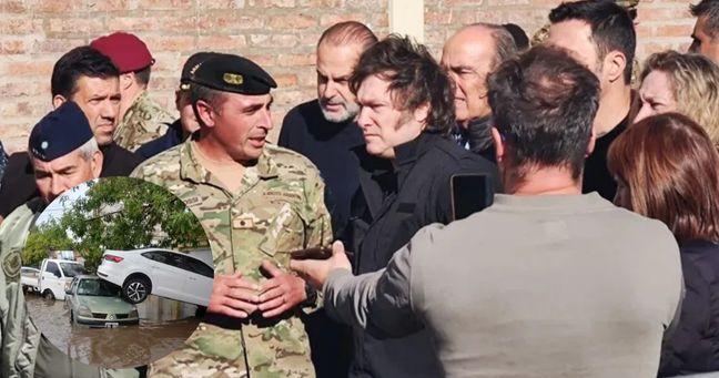 Imagen de la noticia: Polémica en Argentina: Milei visita zona afectada y es cuestionado