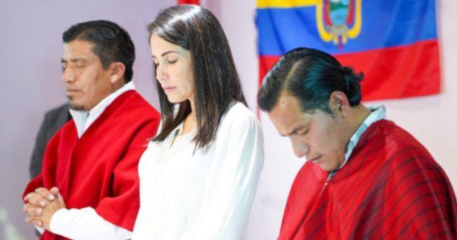 Imagen de la noticia: Luisa González busca apoyo indígena y propone mesas de diálogo con la CONAIE