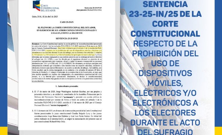 Imagen de la noticia: La Corte Constitucional respalda la prohibición del uso de celulares durante el voto