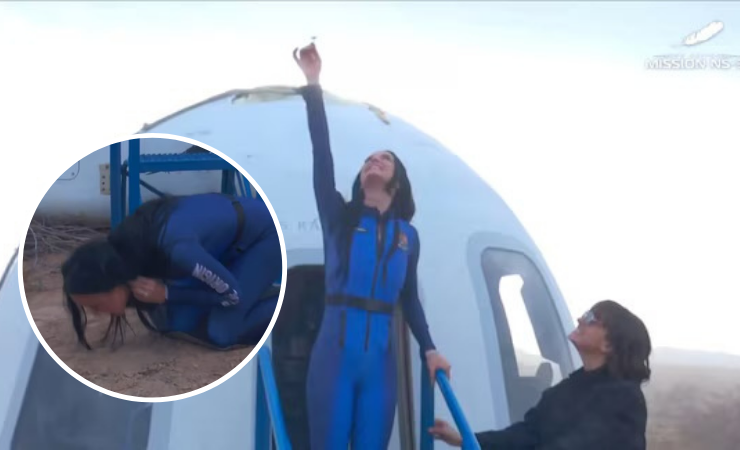 Imagen de la noticia: Katy Perry vuelve del espacio y, luego de besar el piso, lanza poderoso mensaje