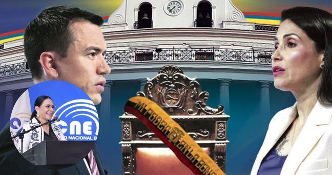 Imagen de la noticia: CNE descarta conteo rápido para segunda vuelta entre Luisa González y Daniel Noboa