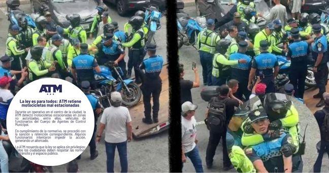 Pelea en plena vía: agentes de la ATM y municipales se enfrentan en Guayaquil