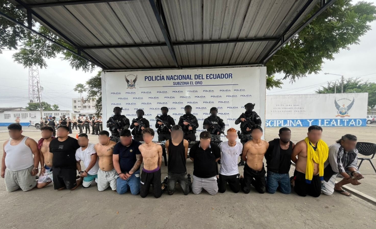 Imagen de la noticia: Caen 14 presuntos extorsionadores del grupo “Los Lobos” en Machala