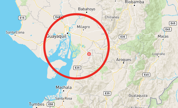 Imagen de la noticia: Temblor sacudió zona cercana a Naranjal en Guayas este 7 de julio