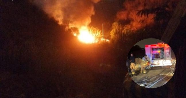 Incendio deja dos cuerpos calcinados: investigan posible ataque armado en Manta