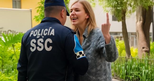 Imagen de la noticia: Modelo insulta a policía en México: la llaman “Lady Racista”