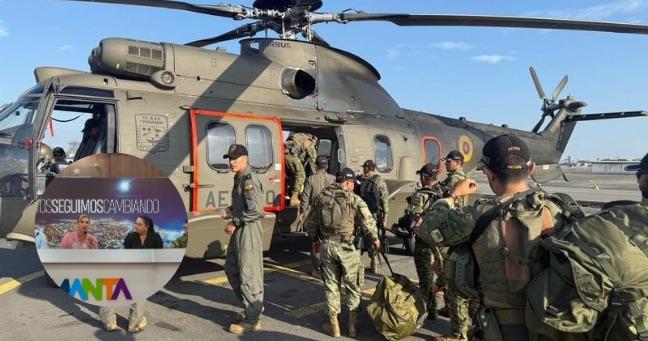 Ejército refuerza Manabí con 1.500 militares y sobrevuelos
