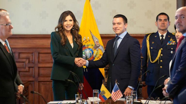 Secretaria de Seguridad de Estados Unidos anuncia acuerdo con Ecuador