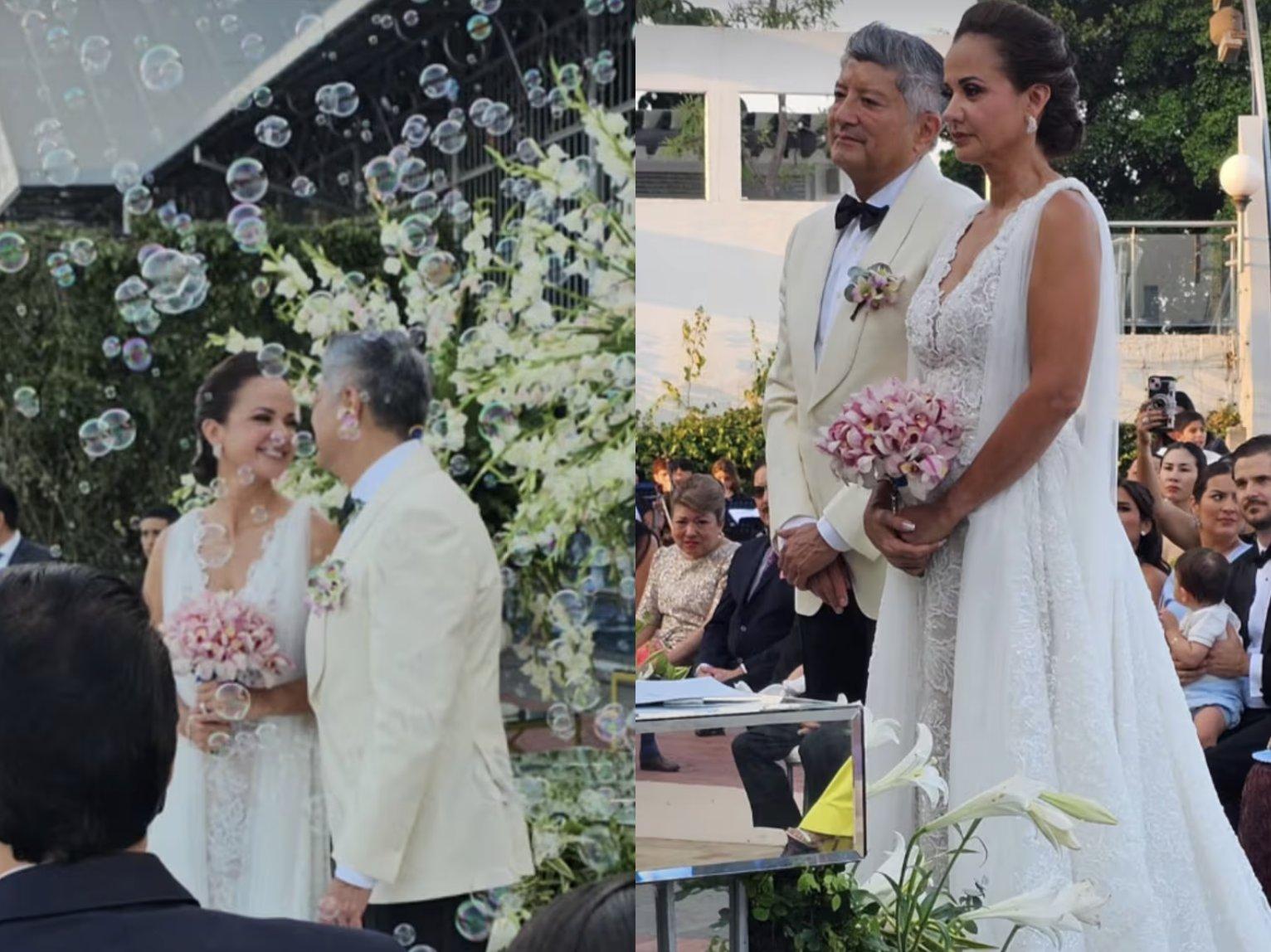 Boda de Marcela Aguiñaga: así fue la felicitación de Rafael Correa