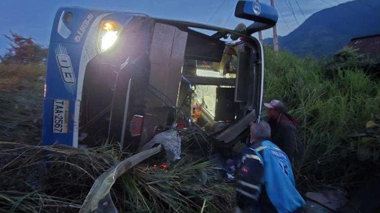 Bolívar: accidente de bus deja al menos cinco muertos