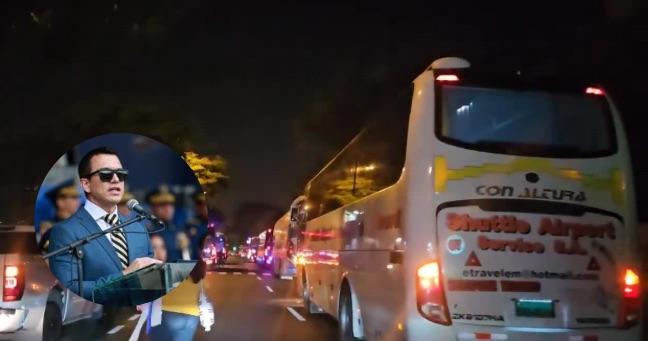 Movilización masiva hacia Quito tras anuncio de marcha de Daniel Noboa contra la Corte Constitucional