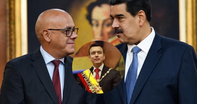 Gobierno de Maduro arremete contra Daniel Noboa: lo acusa de ganar elecciones con ayuda del narcotráfico