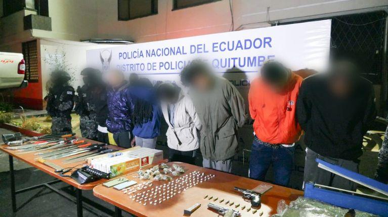Así fue el megaoperativo al sur de Quito que dejó aprehendidos y droga incautada