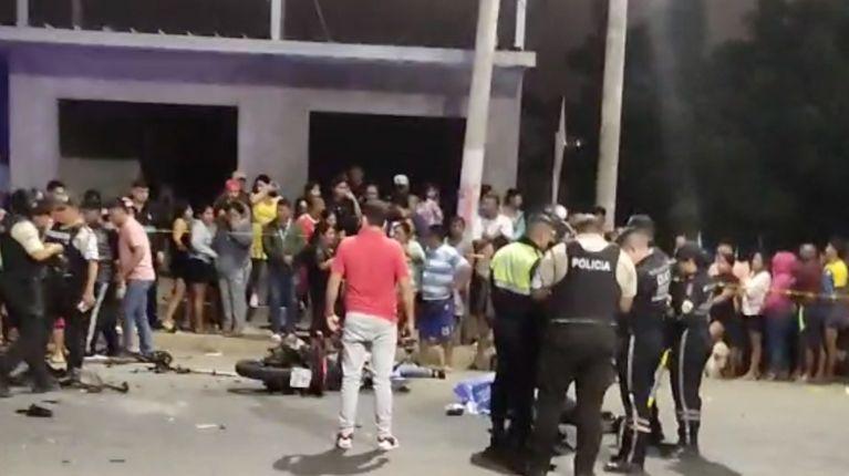 Dos muertos dejó un accidente de tránsito en la vía Interbarrial de Manta