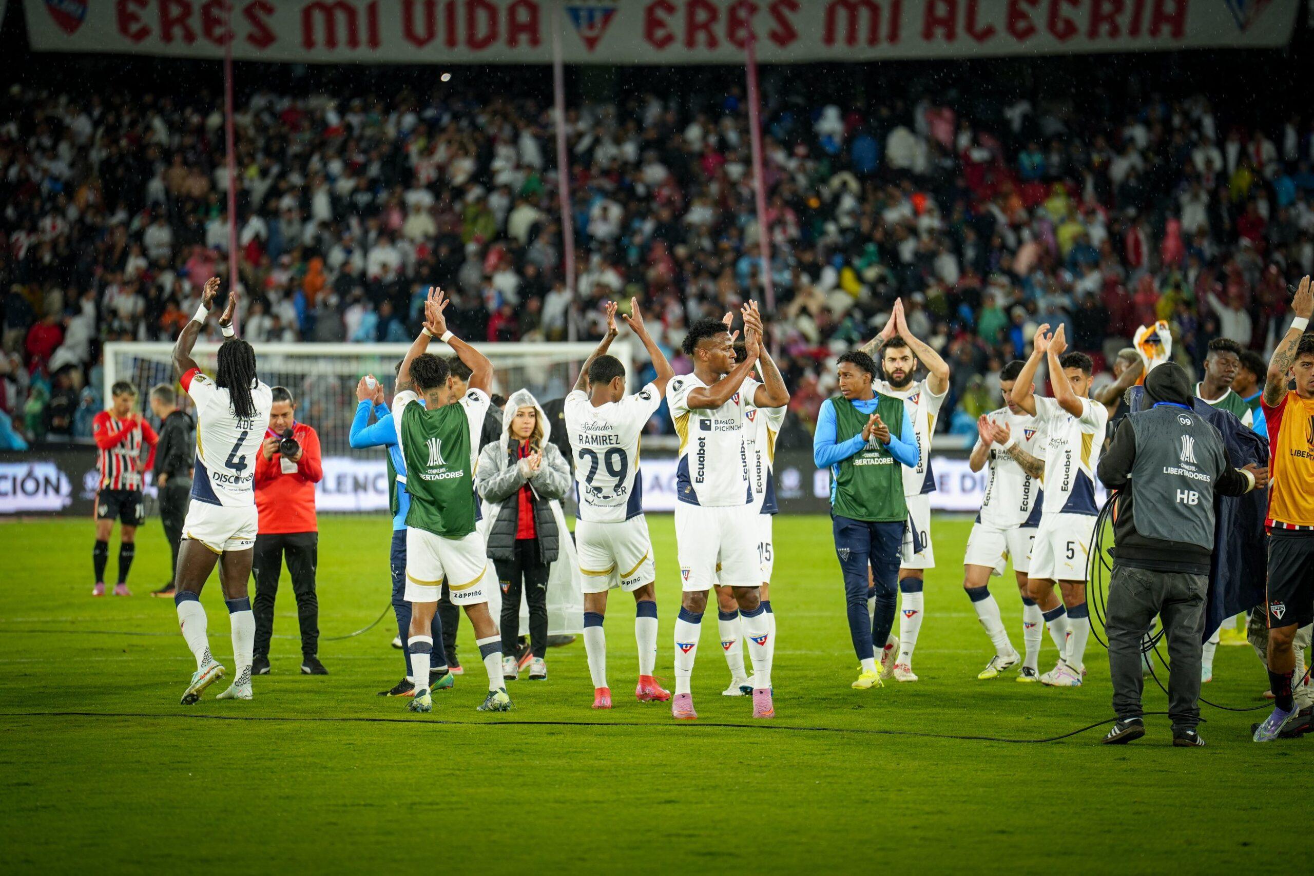 Liga de Quito venció 2-0 a Sao Paulo en la ida de los cuartos de final de la Copa Libertadores 2025