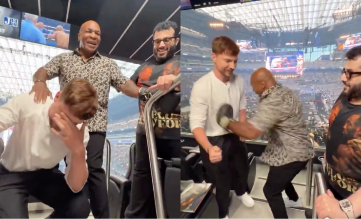 (VIDEO) MrBeast reta a Mike Tyson y termina en el suelo: el video se vuelve viral