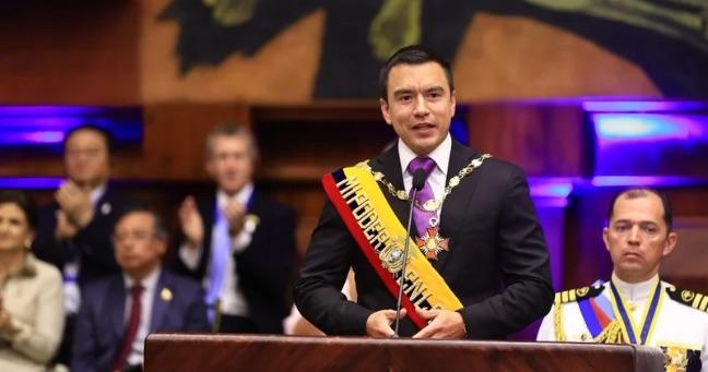 Noboa reafirma el orden democrático: advierte sanciones a actos violentos