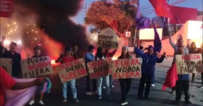 Segunda jornada de paro nacional: reporte de vías cerradas en Guayaquil y Babahoyo