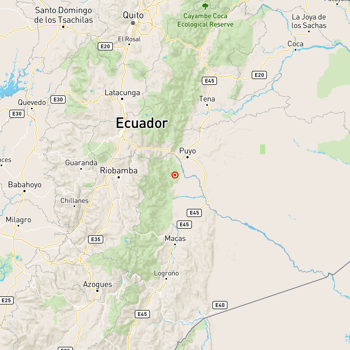 Temblor de 5.5 sacudió Pastaza y se sintió en otras provincias