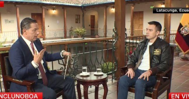 “Logramos proteger la capital y darle tranquilidad a la gente”: Daniel Noboa habla del paro y del diésel en CNN