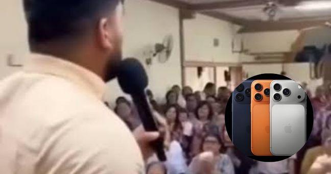 Pastor pide ofrendas para comprar dos iPhone 17 Pro Max “por mandato de Dios”
