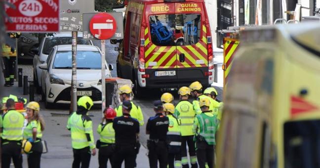 Derrumbe en España: edificio en obras colapsa y deja varios heridos