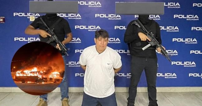 Presunto extorsionador es capturado en Babahoyo tras quemar buses y taxis