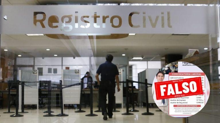 El Registro Civil de Ecuador advierte de falsas ofertas de trabajo