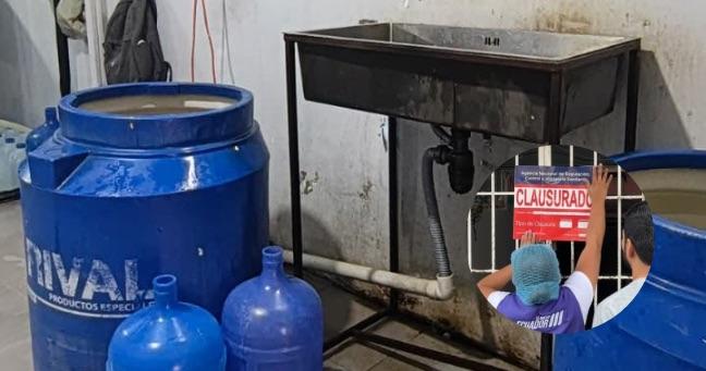 Planta de agua clausurada en Manabí por riesgo sanitario