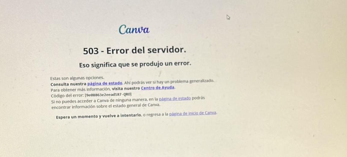 Canva presenta caída global y afecta a usuarios