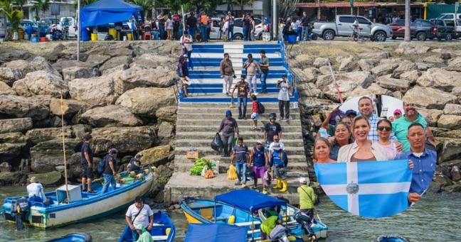 Alcaldía de Manta entrega escalinata a chaluperos: “no les vamos a fallar”, dice alcaldesa