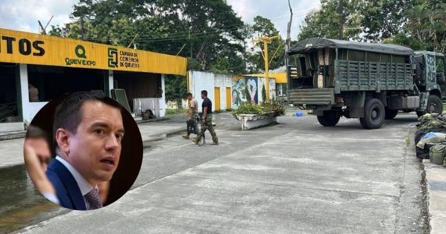 Daniel Noboa ordena regreso militar a Los Ríos tras desalojo