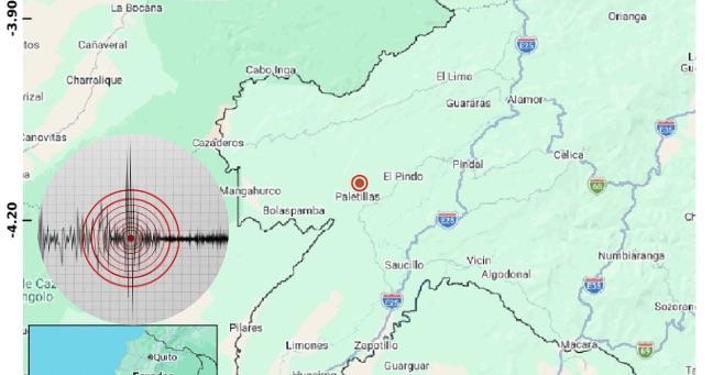 Sismo en Ecuador: temblor de 4,1 se registra este jueves 2 de abril