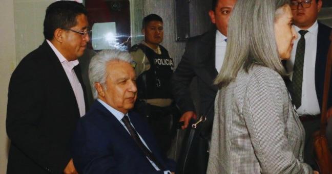 Lenín Moreno tiene cruce con abogada durante juicio del caso Sinohydro