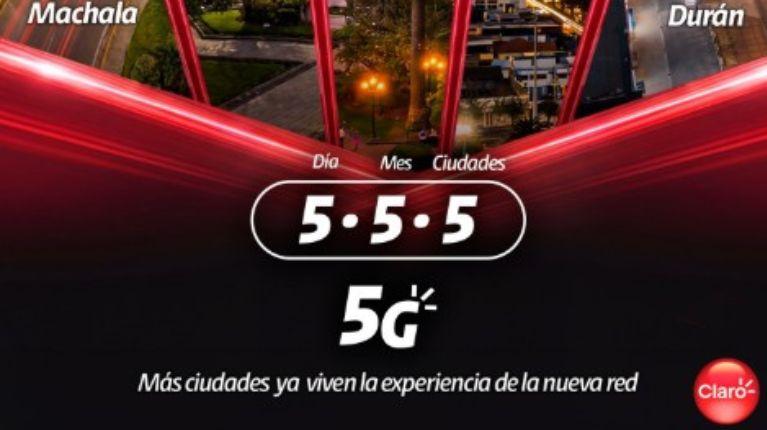 Cinco nuevas ciudades ya tienen 5G de CLARO