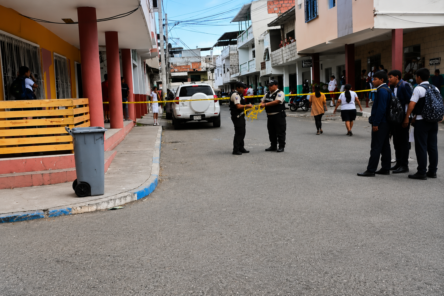 Violencia en Manta: sicarios asesinan a joven en exteriores de una unidad educativa